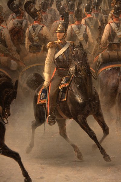 Attack of the Decembrist Square by the Horse Guards Regiment on December 14, 1825 by Georg Wilhelm Timm